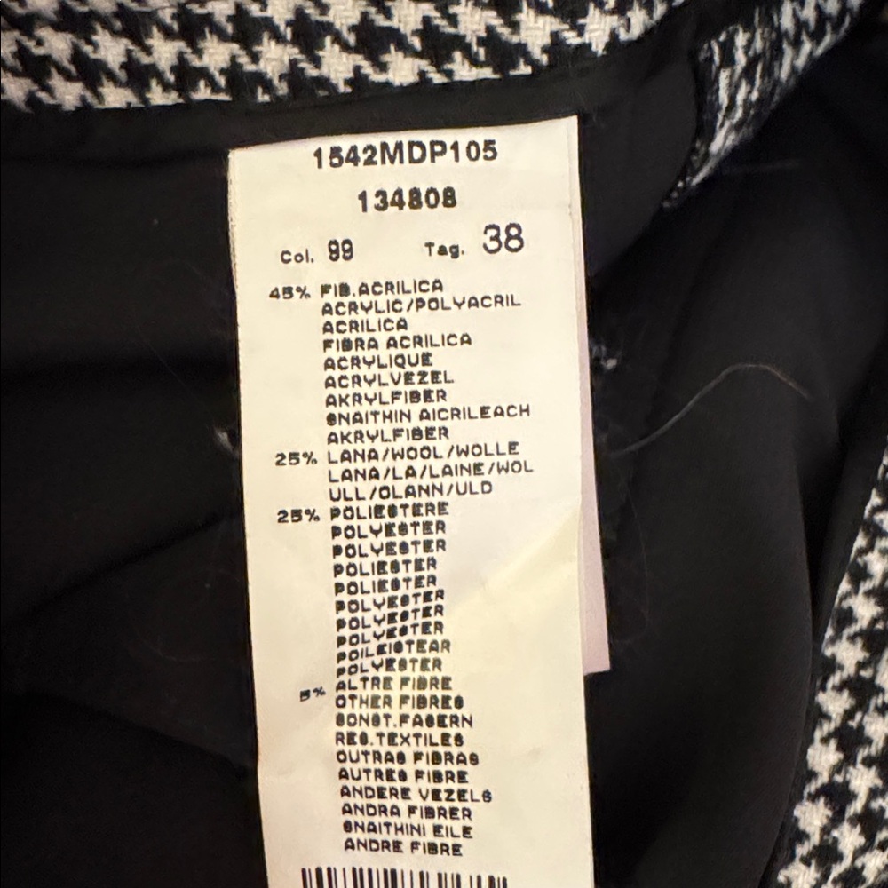 Msgm Houndstooth Ankle Straight Leg Trousers - image 7